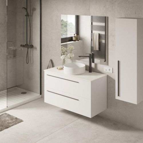 Encimera lavabo Dekton blanco roto 101x46x1.2 cm