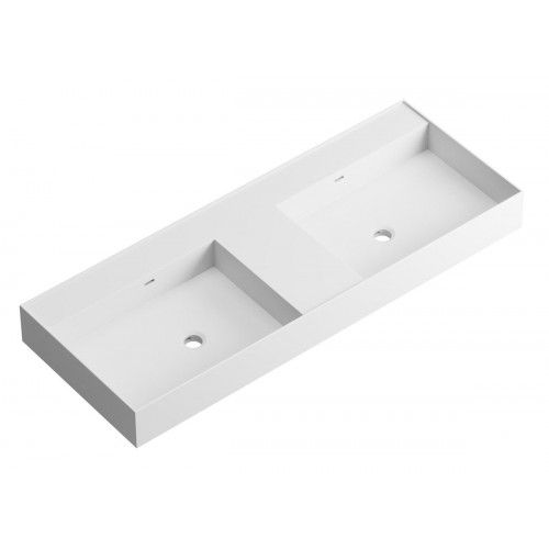 Encimera lavabo Elden blanco mate 120.5x45.5x12 cm