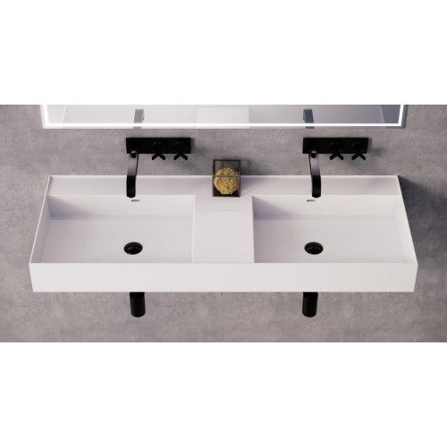 Encimera lavabo Elden blanco mate 120.5x45.5x12 cm