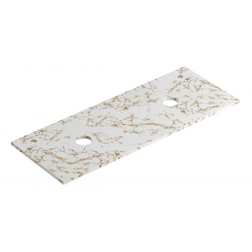 Encimera lavabo Kioto white gold 121x46x2 cm