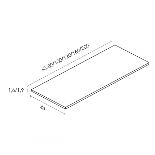 Encimera lavabo Komplett antracita 160x46x1.6 cm