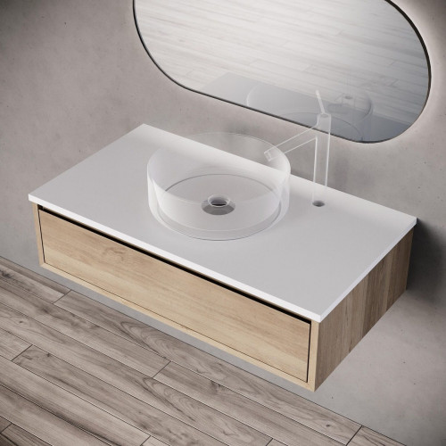 Encimera lavabo Pietra blanco 91x49x2 cm