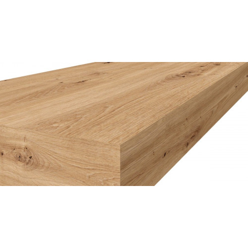 Encimera lavabo Texture roble natural 80x46x10 cm