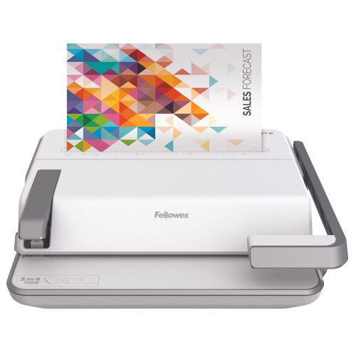 Encuadernadora Fellowes Lyra 3en1 canutillo perfora 20 encuaderna 300 hojas y grapa 30