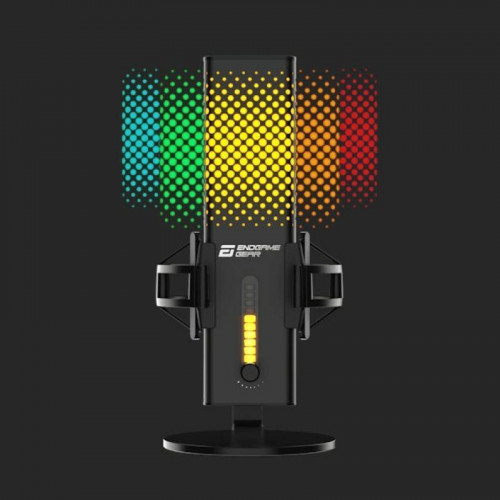 Endgame Gear XSTRM Micrófono USB con Iluminación RGB y Cancelación de Ruido AI Negro