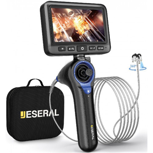 Endoscopio, monitor 5'', Ø 3,9 mm, cámara móvil 360