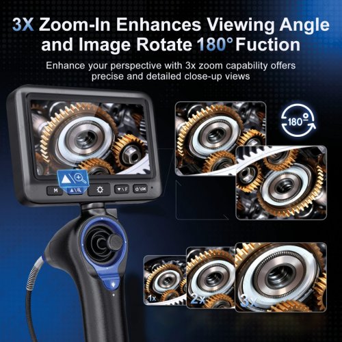 Endoscopio, monitor 5'', Ø 6,2 mm, cámara móvil 360