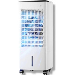 Enfriador de aire evaporativo aire acondicionado portátil con depósito de agua de 9 litros y 4 compartimentos para hielo