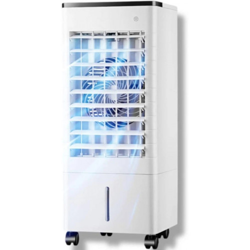 Enfriador de aire evaporativo aire acondicionado portátil con depósito de agua de 9 litros y 4 compartimentos para hielo