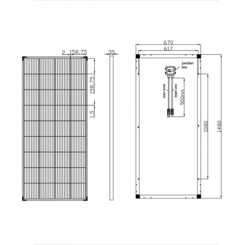 Enjoy-Solar Solar Panel PERC Mono 12V 200W (ES200M36)