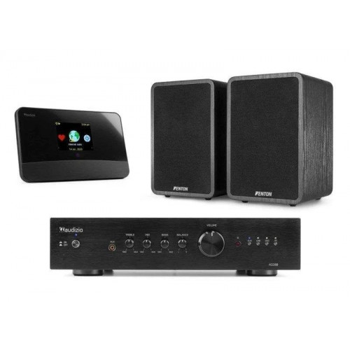 Equipo HiFi Fenton 200W RMS Bluetooth DAB+ FM Radio Internet WiFi RJ45