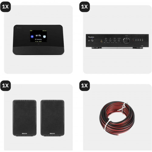 Equipo HiFi Fenton 200W RMS Bluetooth DAB+ FM Radio Internet WiFi RJ45