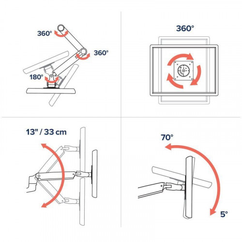 Ergotron LX Soporte Brazo de Pared para TV/Monitor hasta 34