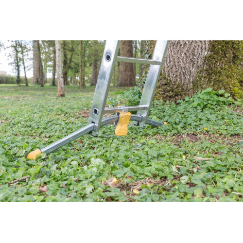 Escalera corredera aluminio 27 peldaños HAILO altura máxima de trabajo 6.31 m
