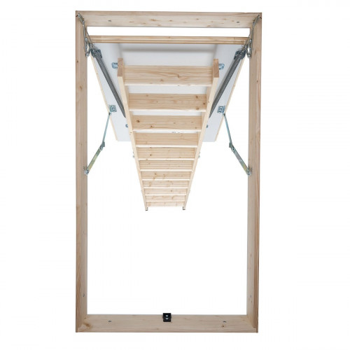 Escalera escamoteable pino plegable alto máximo 282cm Euroiso 26 de 120x60cm