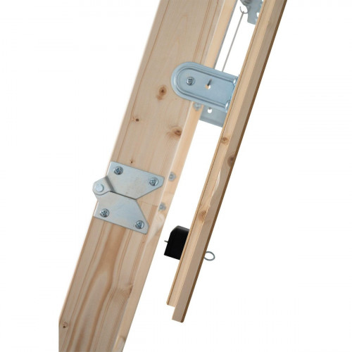 Escalera escamoteable pino plegable alto máximo 282cm Euroiso 26 de 120x70cm