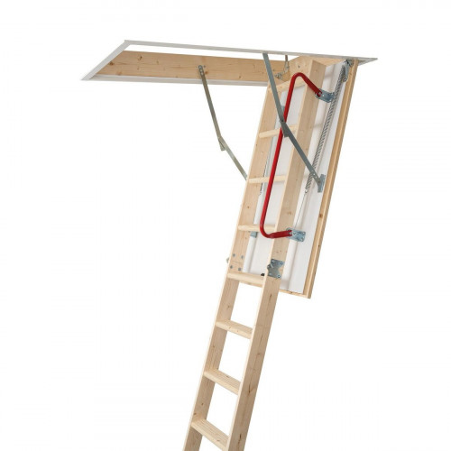 Escalera escamoteable pino plegable alto máximo 284cm Euroiso Pro 40 de 120x70cm