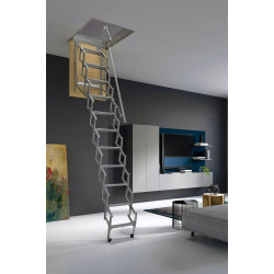 Escalera escamoteable plegable de buhardilla 60x90x280