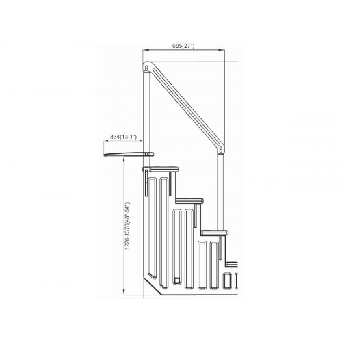 Escalera simple para piscina