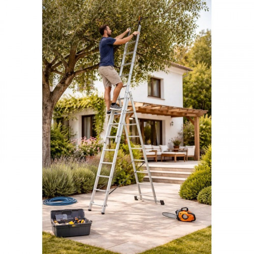 Escalera transformable ALTIPESA 3 tramos - Número peldaños 3x9