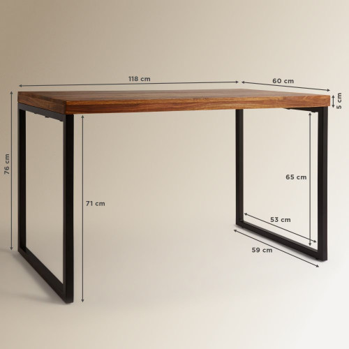 Escritorio de madera de palisandro Bombay EuroVolter Nogal