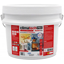 Escudo térmico total CLIMATECH PRO Fischer 9L color blanco membrana aislante interior/exterior para pared, techo, fachada, habitación, tejado con base agua