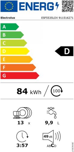 ESF5535LOX Lavavajillas Electrolux