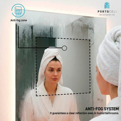 Espejo De Baño Calma Connect 100X80, APP, Antivaho y Bluetooth