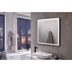 Espejo de baño cuadrada con luz LED Mia Black 80x80 cm táctil