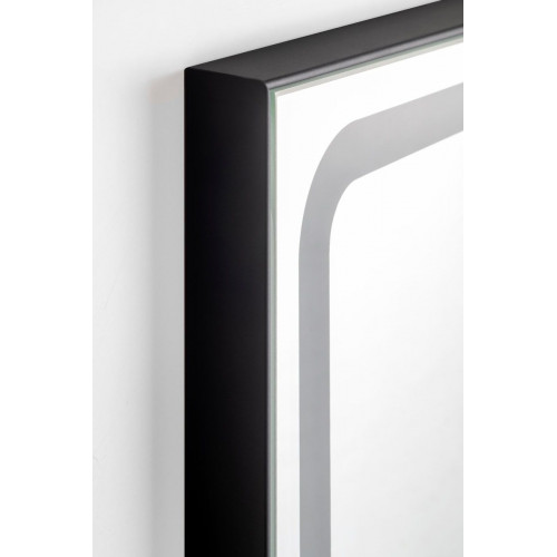 Espejo de baño cuadrada con luz LED Mia Black 80x80 cm táctil