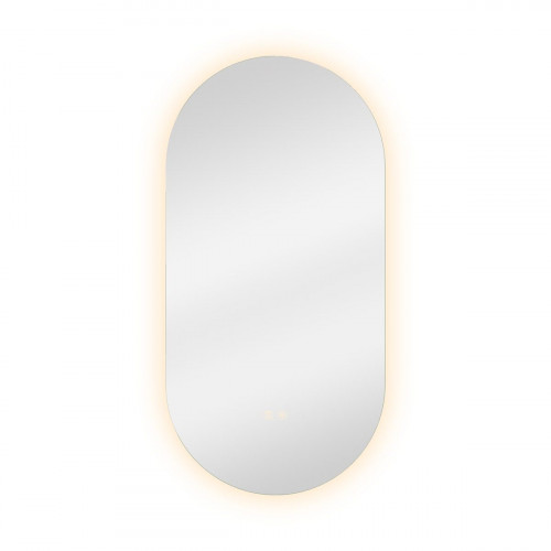 Espejo de baño ovalado con luz LED ambiente Modern Pill 40x80 cm con antivaho, táctil