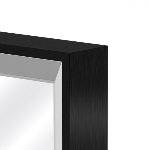Espejo de baño rectangular con luz LED ambiente New Frame 120x90 cm con antivaho, táctil color negro