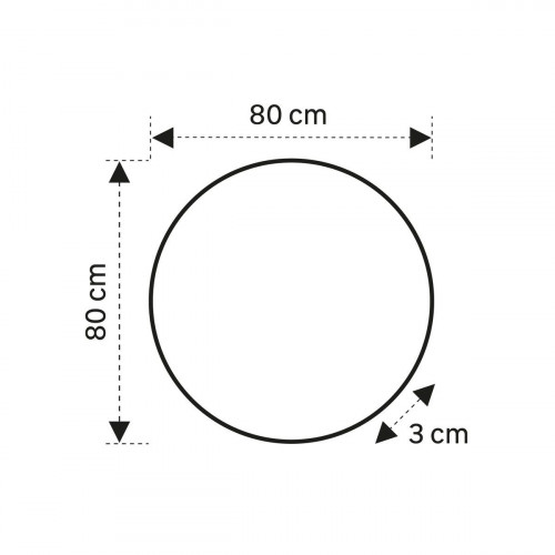 Espejo de baño redondo con luz LED ambiente Modern Round de 80 cm de diámetro con antivaho, táctil