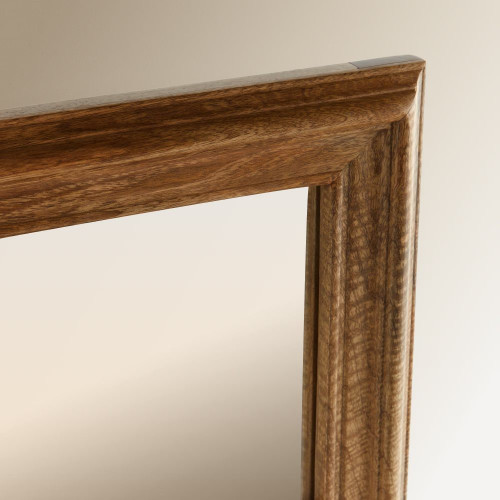 Espejo de pared cuadrado de madera de mango Fedra EuroVolter Natural