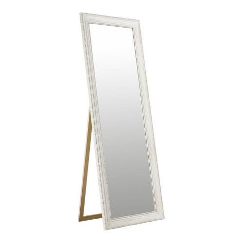Espejo de pie de madera de samba Nantes EuroVolter Blanco