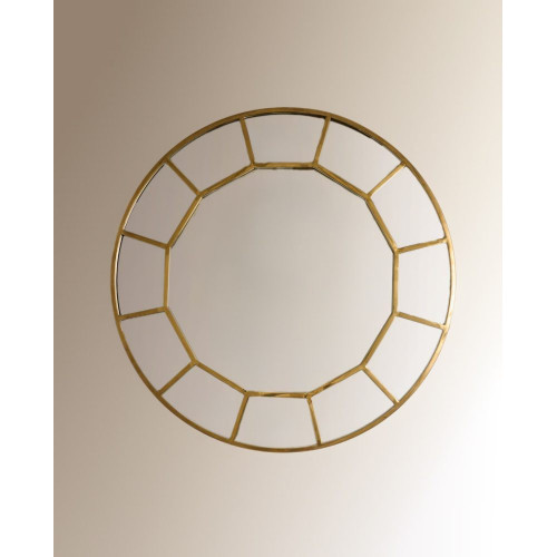 Espejo decorativo de pared redondo Kiri EuroVolter Oro