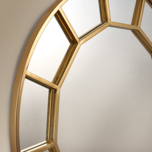 Espejo decorativo de pared redondo Kiri EuroVolter Oro