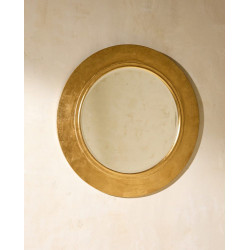 Espejo decorativo de pared redondo Manet EuroVolter Oro