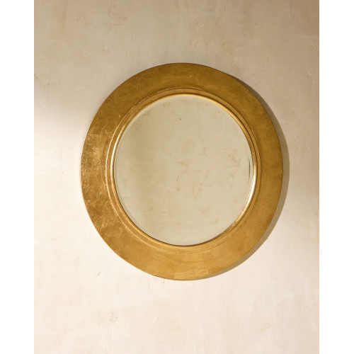 Espejo decorativo de pared redondo Manet EuroVolter Oro