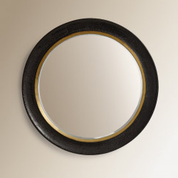 Espejo decorativo de pared redondo Soho EuroVolter Negro / Oro