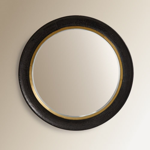 Espejo decorativo de pared redondo Soho EuroVolter Negro / Oro