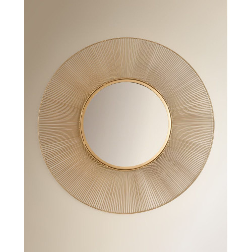 Espejo decorativo de pared redondo Wheel EuroVolter Oro