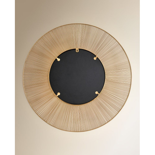 Espejo decorativo de pared redondo Wheel EuroVolter Oro