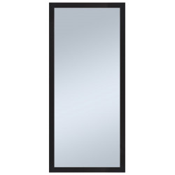 Espejo enmarcado de pared o suelo rectangular Shadi Taco madera negra mate de 78 x 178 cm