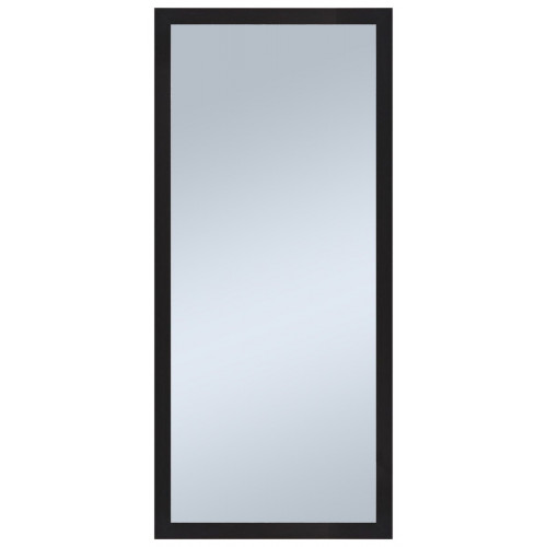 Espejo enmarcado de pared o suelo rectangular Shadi Taco madera negra mate de 78 x 178 cm
