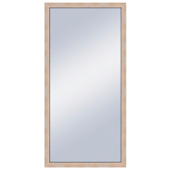 Espejo enmarcado de pared o suelo rectangular Shadi Taco madera roble mate de 78 x 178 cm