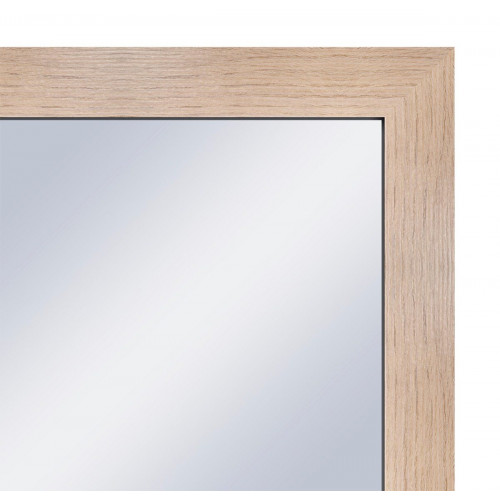 Espejo enmarcado de pared o suelo rectangular Shadi Taco madera roble mate de 78 x 178 cm