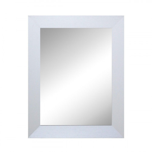 Espejo enmarcado de pared rectangular PROMO madera blanco satinado de 80 x 120 cm