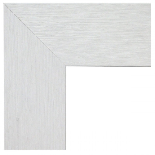 Espejo enmarcado de pared rectangular PROMO madera blanco satinado de 80 x 120 cm