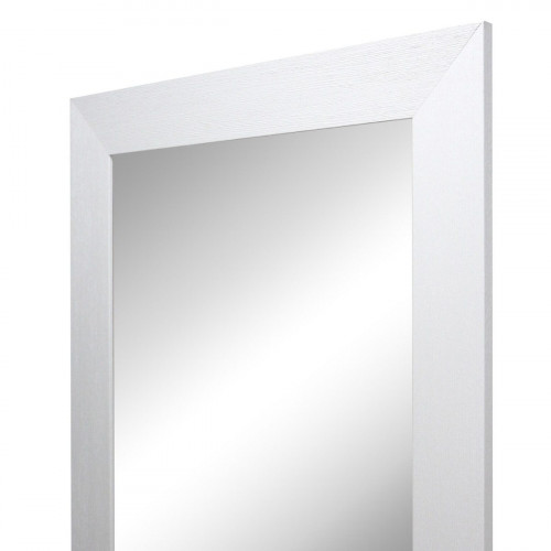 Espejo enmarcado de pared rectangular PROMO madera blanco satinado de 80 x 120 cm